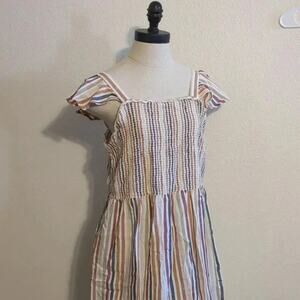 Sonoma‎ Beachy Striped Sundress with Pockets size 0X
